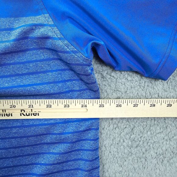 FootJoy Men's Blue Striped Casual Golf Performance Polo Shirt Size XL LOGO - Picture 12 of 13